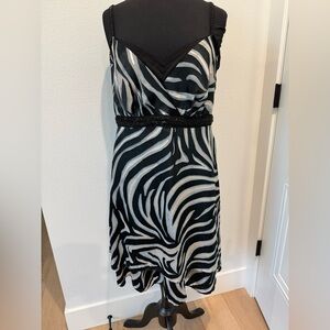 Black and White Zebra Print Dress